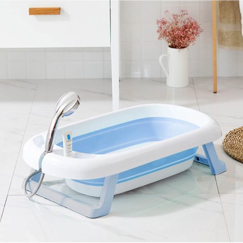 Timeless Home Összecsukható babakád hálóval, 2 színben-kék (HOP1001308-1)