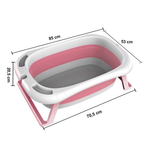 Timeless Home Összecsukható babakád hálóval, 2 színben-rózsaszín (HOP1001308-2)