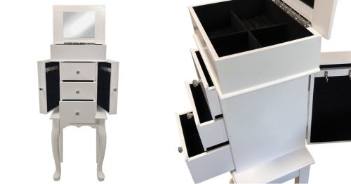 Timeless Home Ékszertartó szekrény, fehér (HOP1001310-1)