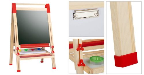 Timeless Toys Kétoldalas fa játéktábla (HOP1001361)