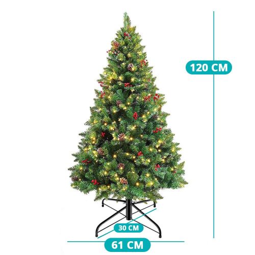 Timeless Christmas LED-es műfenyő több típusban, melegfehér-100 LED-es, 120 cm (HOP1001379)