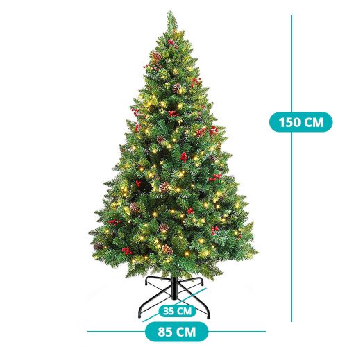 Timeless Christmas LED-es műfenyő több típusban, melegfehér-180 LED-es, 150 cm (HOP1001380)