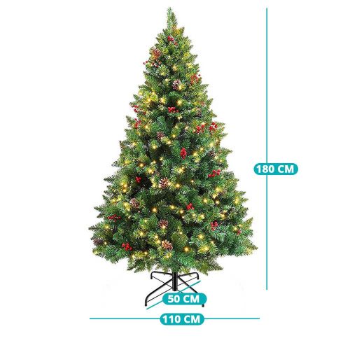 Timeless Christmas LED-es műfenyő több típusban, melegfehér-260 LED-es, 180 cm (HOP1001381)