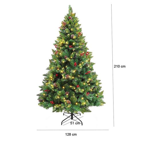 Timeless Christmas LED-es műfenyő több típusban, melegfehér-320 LED-es, 210 cm (HOP1001382)