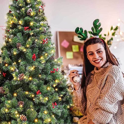 Timeless Christmas LED-es műfenyő több típusban, melegfehér-320 LED-es, 210 cm (HOP1001382)