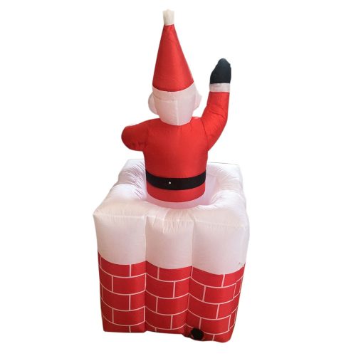 Timeless Christmas Felfújható karácsonyi figurák-Mikulás kéményben (HOP1001455)