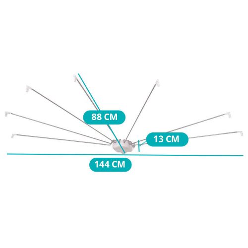 Timeless Home Ernyő alakú zuhanyfüggönytartó (HOP1001466)