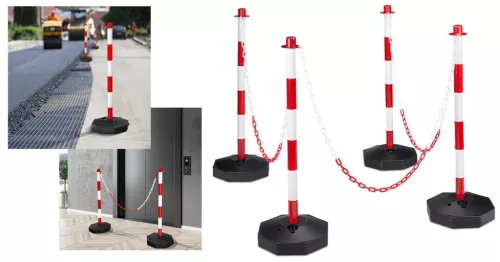 Timeless Tools Közlekedési oszlop lánccal 4 db (HOP1001478)