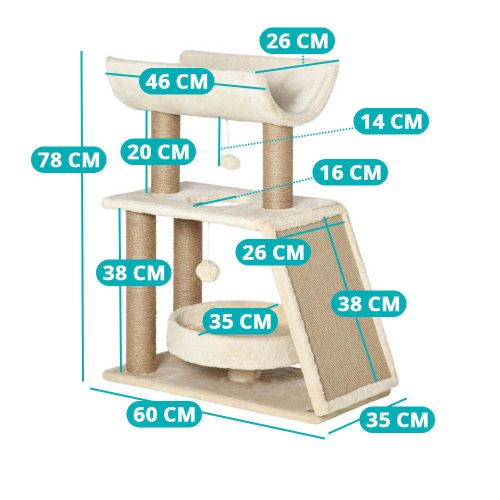 Timeless Pet Macska mászóka, bézs (HOP1001484)