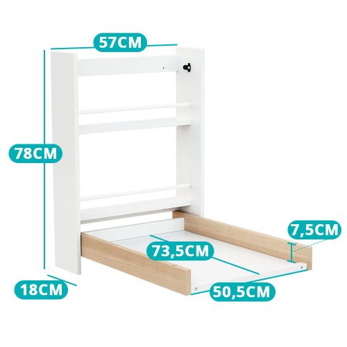 Timeless Home Falra szerelhető, lehajtható pelenkázó (HOP1001509)