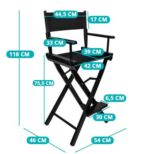 Timeless Beauty Összecsukható smink szék favázzal (HOP1001535)