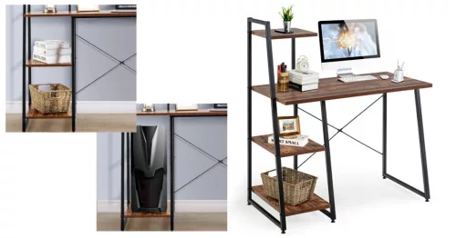 Timeless Office Kompakt számítógépasztal, munkaállomás 4 polccal (HOP1001542)