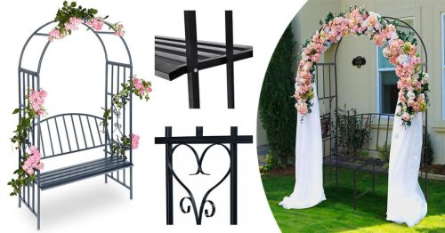 Timeless Garden Rózsalugas paddal, fekete (HOP1001558)