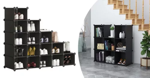 Timeless Home Kombinálható tároló kocka 15db, fekete (HOP1001561)