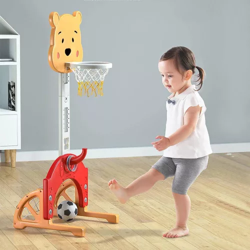 Timeless Toys 4 az 1-ben állítható magasságú gyerek játékszett, narancs-sárga (HOP1001566-1)