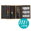 Timeless Hobby 174 részes festő-és rajzkészlet praktikus, fa díszdobozban (HOP1001573)