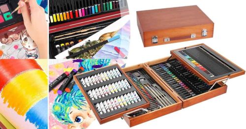 Timeless Hobby 174 részes festő-és rajzkészlet praktikus, fa díszdobozban (HOP1001573)