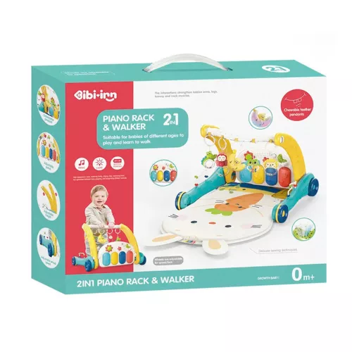 Timeless Toys 2az1-ben járássegítő és zongorás játszószőnyeg (HOP1001630)