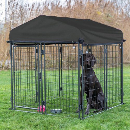 Timeless Pet Kültéri fém kutyakennel UV álló szövettetővel (HOP1001648)