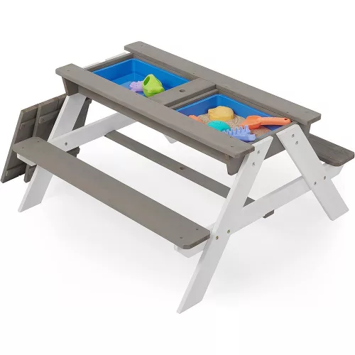 Timeless Toys 3 az 1-ben gyerek piknikasztal, napernyővel (HOP1001667)