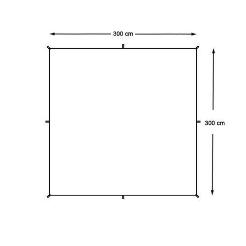 Timeless Garden 3x3 méteres, vízálló ponyva kempingezéshez, ajándék hordtáskával (HOP1001721)