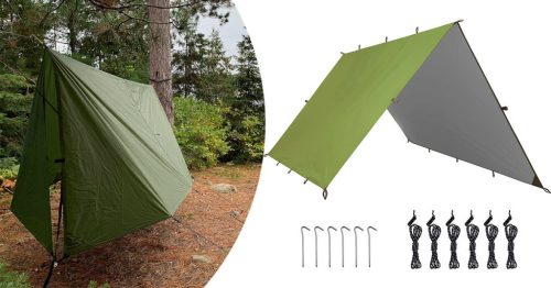 Timeless Garden 3x3 méteres, vízálló ponyva kempingezéshez, ajándék hordtáskával (HOP1001721)