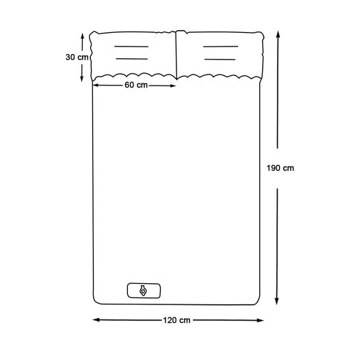 Timeless Garden Kétszemélyes túramatrac, zöld (HOP1001722-2)