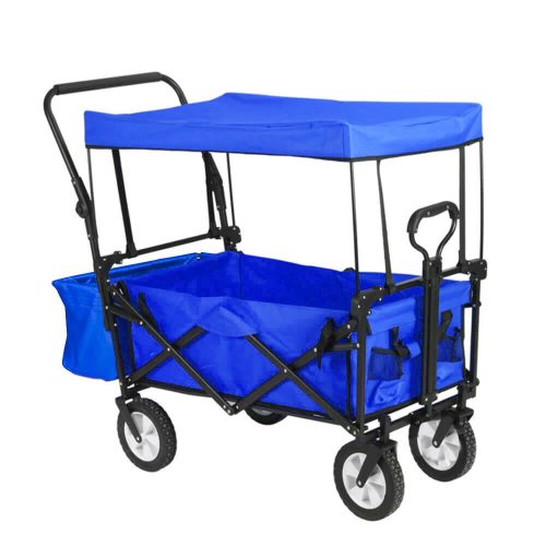 Timeless Garden Összecsukható kocsi tetővel, húzható-tolható, sötétkék (HOP1001724-2)