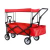 Timeless Garden Összecsukható kocsi tetővel, húzható-tolható, piros (HOP1001724-3)