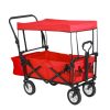 Timeless Garden Összecsukható kocsi tetővel, húzható-tolható, piros (HOP1001724-3)
