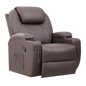 Timeless Home Masszázsfotel, barna (HOP1001729-1)