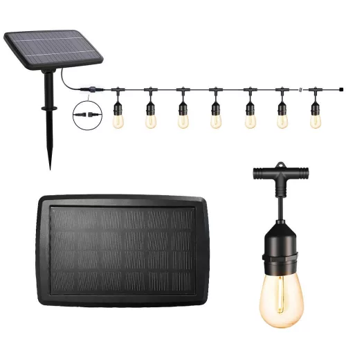 Timeless Garden Kültéri szolár dekor égősor, 15 db E27 LED lámpával, 15m (HOP1001741)