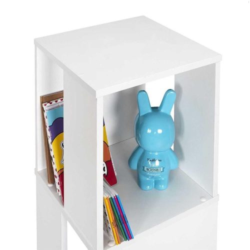 Timeless Home Forgó könyvespolc, 34x34x108 cm, fehér (HOP1001746)