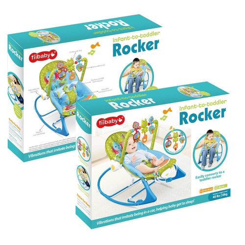 Timeless Home Rezgő, zenélő pihenőszék 18kg-ig, kék (HOP1001793)