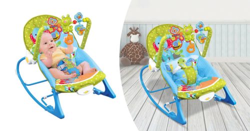 Timeless Home Rezgő, zenélő pihenőszék 18kg-ig, kék (HOP1001793)