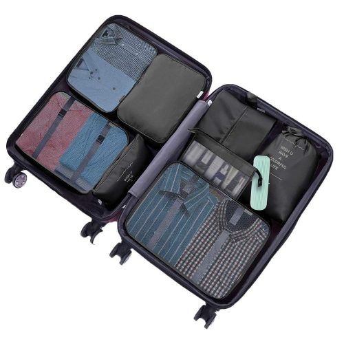 Timeless Home Bőröndrendszerező szett 8 darabos, fekete (HOP1001797-1)