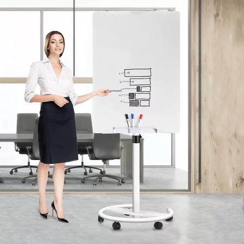 Timeless Office Gurulós mágneses, üveg flipchart tábla 70x 100 cm (HOP1001807)
