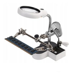   Timeless Tools Paneltartó (harmadik kéz) LED-es nagyítóval, 2 db csipesszel, pákatartóval (HOP1001814)