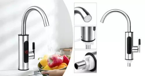 Timeless Home Elektromos vízmelegítő csaptelep alsó csatlakozással (HOP1001821)