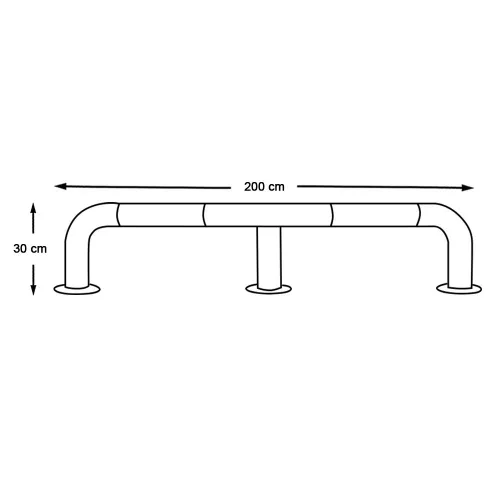 Timeless Tools Védőkorlát, 200x30 cm (HOP1001834)