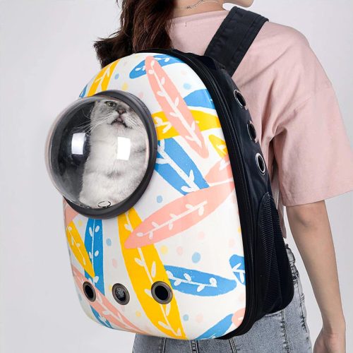 Timeless Pet Kisállathordozó hátizsák, fehér faleveles (HOP1001846-6)