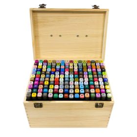   Timeless Hobby Kétvégű alkoholos marker készlet fadobozban, 176 db (HOP1001856)