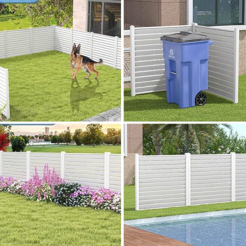 Timeless Garden Leszúrható kerítéspanel, 122x122 cm, 2db, fehér (HOP1001871)