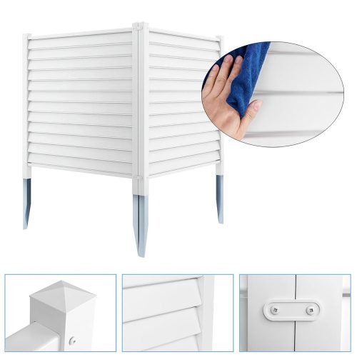 Timeless Garden Leszúrható kerítéspanel, 122x122 cm, 2db, fehér (HOP1001871)