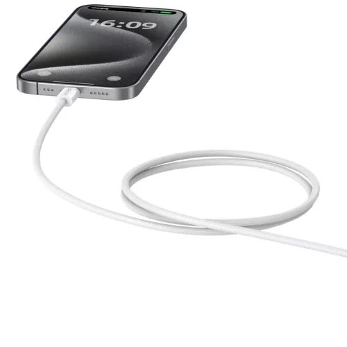 JELLICO kábel IP15 USB-C - USB-C PD 60W 1m, Fehér