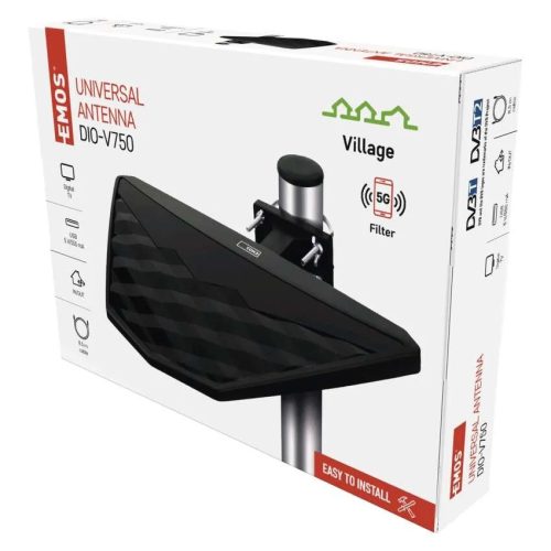 Emos J0801 Univerzális antenna VILLAGE DIO-V750, DVB-T2, LTE/4G/5G szűrő