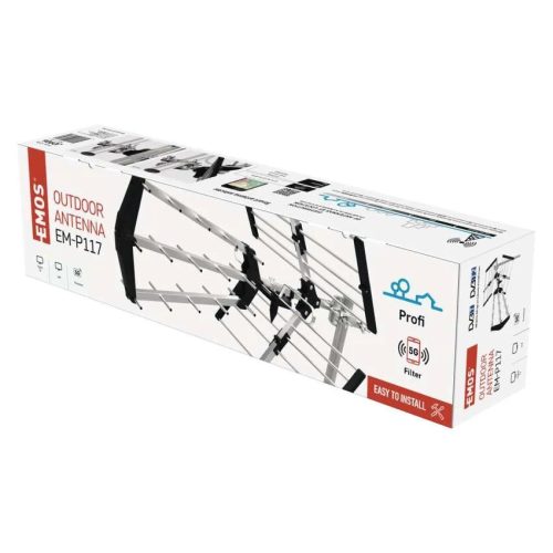 Emos J0906 Kültéri antenna PROFI EM-P117, DVB-T2, LTE/4G/5G szűrő