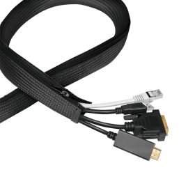   Logilink Kábelhüvely cipzárral, Poliészter, O 50 mm, fekete, 5 m (KAB0083)