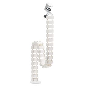   Logilink Flexibilis kábelcsatorna, Clamp-On változat, 1347x129 mm, fehér (KAB0093)