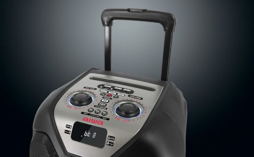 Aiwa KBTUS-500 A tökéletes hordozható party hangrendszer! 400W, Bluetooth 5.2, Rádió, USB, AUX, karaoke, gitárbemenet... 